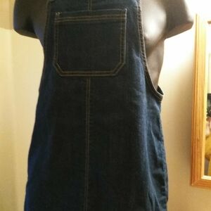 Wild fable Denim Overalls Dress Womans Size XS Blue Raw Hem Short Dress Casual